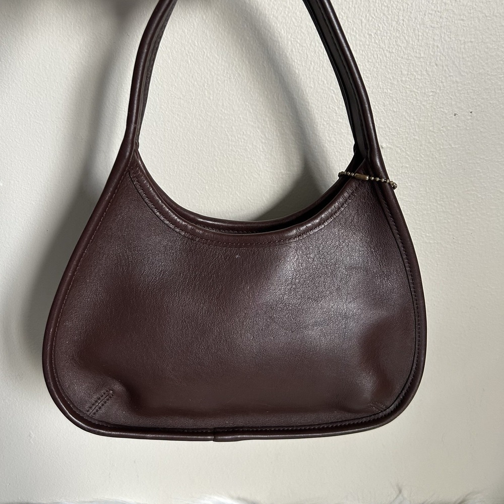 Coach Ergo 9027 Mahogany Brown Glove Tanned Leather Hobo Bag Good - Picture 2 of 11
